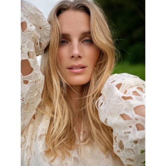 NWT SOYA CONCEPT PAJA 1 Cream Floral Crochet Lace Blouse - Picture 10 of 11